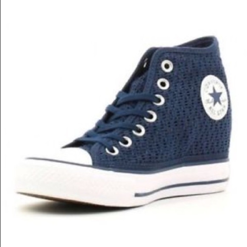 Converse blue chuck Taylor all star lux mid wedge